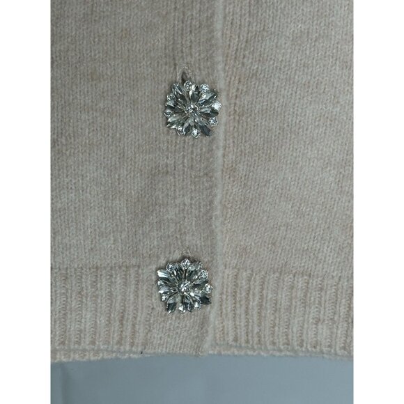Short Sleeve Rhinestone Buttons Women’s Medium 12th young contenporary sweater - Picture 6 of 13